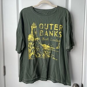 outer banks run down looking tshirt